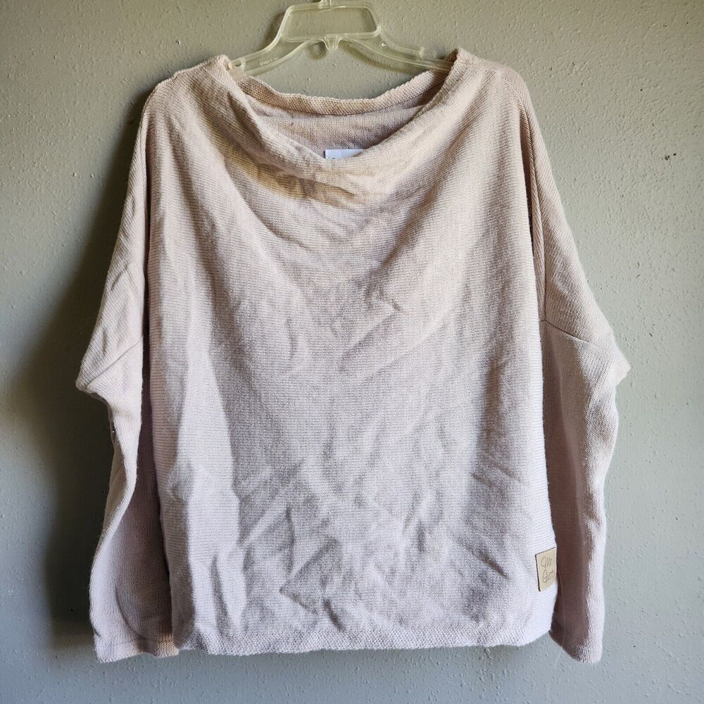 2XL Me Gusta Poland Knit Crop Sweater Beige Normcore Coastal